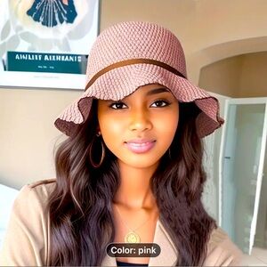 Luxurious Wide Brim Bucket Hat - Lightweight, Inelastic Polyester Summer Sun Hat